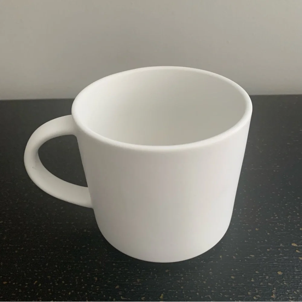 Pottery Barn Mason Stackable Alpha Mug White with Back N NWOT